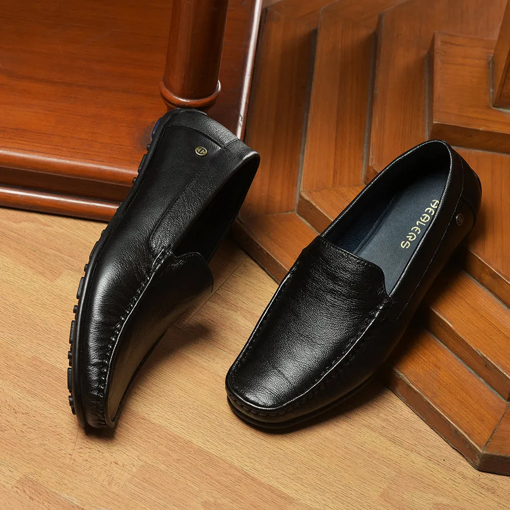 Wide Path Padded Healers By Liberty Men JPL-275 Black Casual Non lacing Loafers Shoes