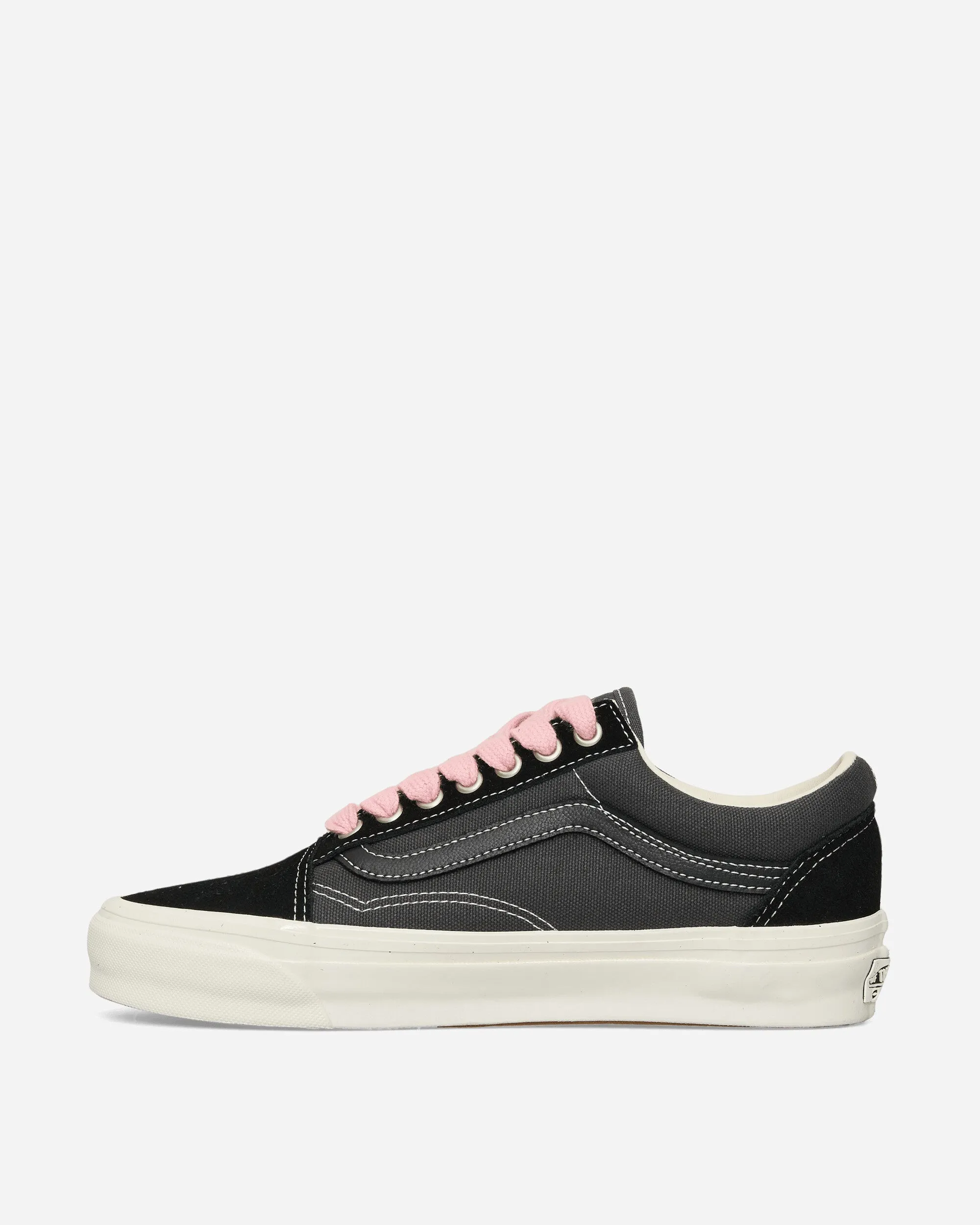 Premium Old Skool Pop Lace Sneakers Black / Grey No Laces