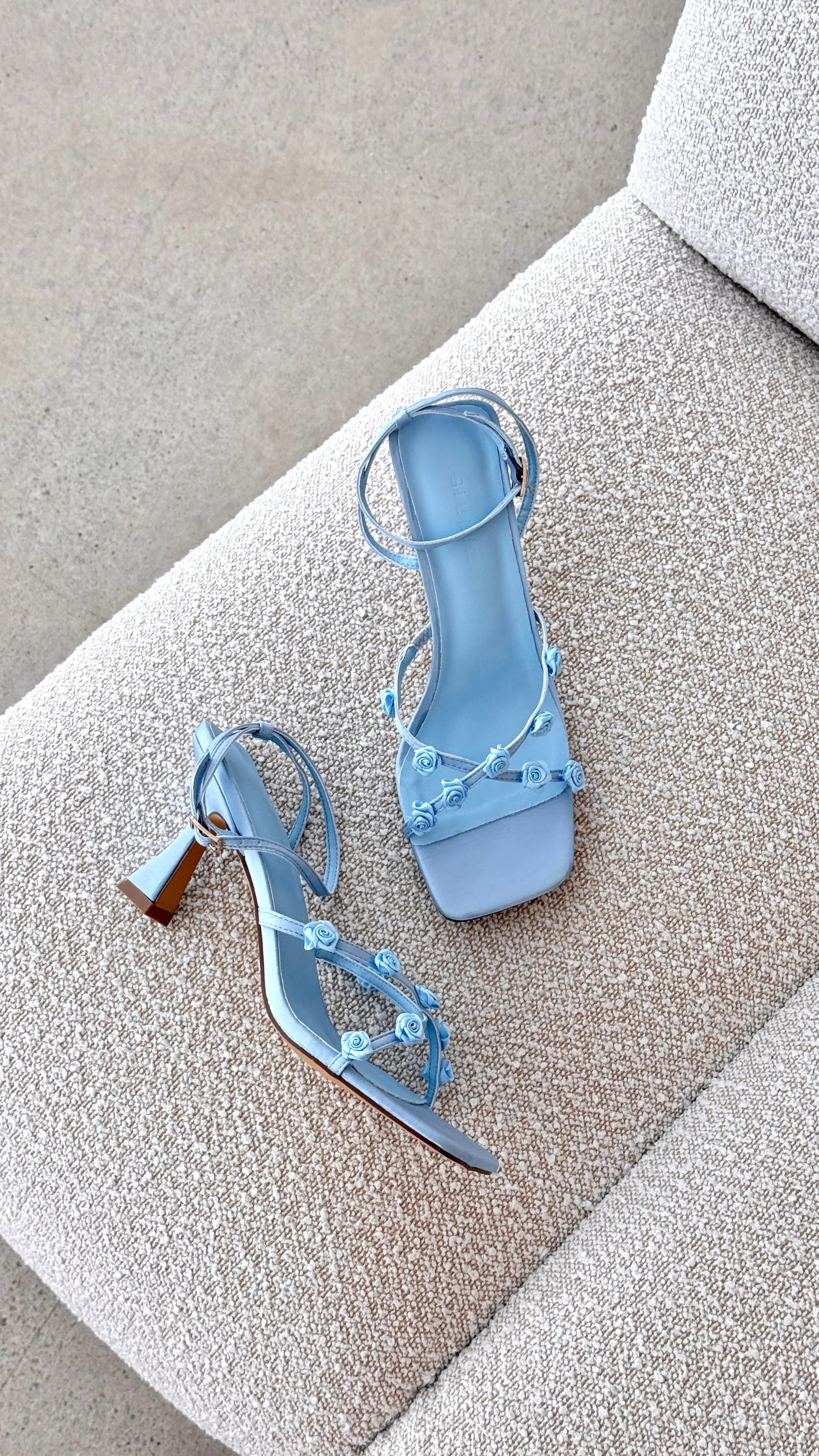 Sleek Shape Slip On Design Brynlee Heel - Baby Blue