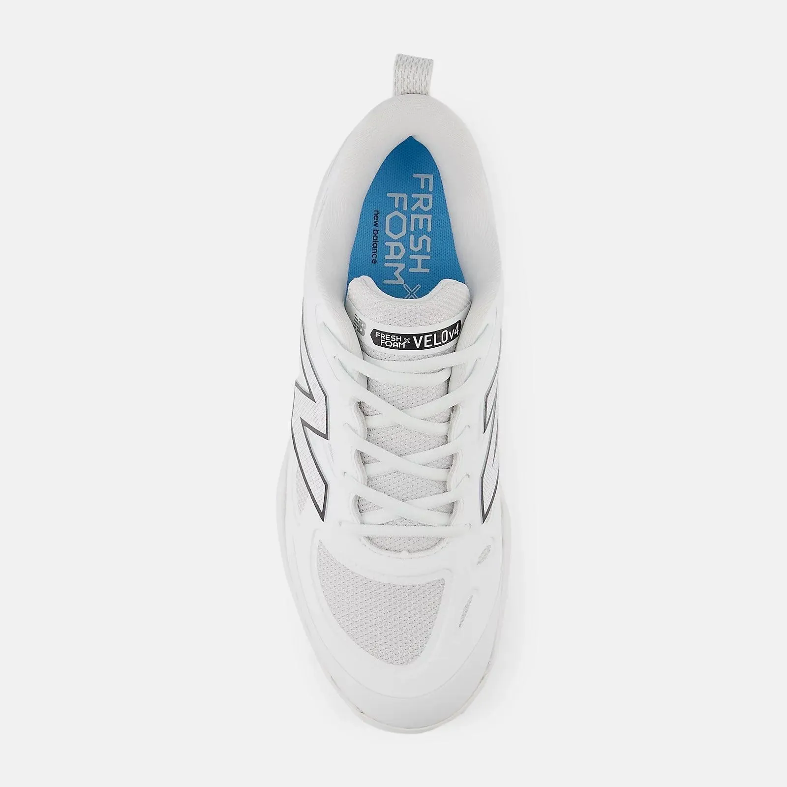 impact-resistant Outdoor Tested New Balance Women's Fresh Foam X Velo v4 Metal Fastpitch Softball Cleats - White SMVELOW4