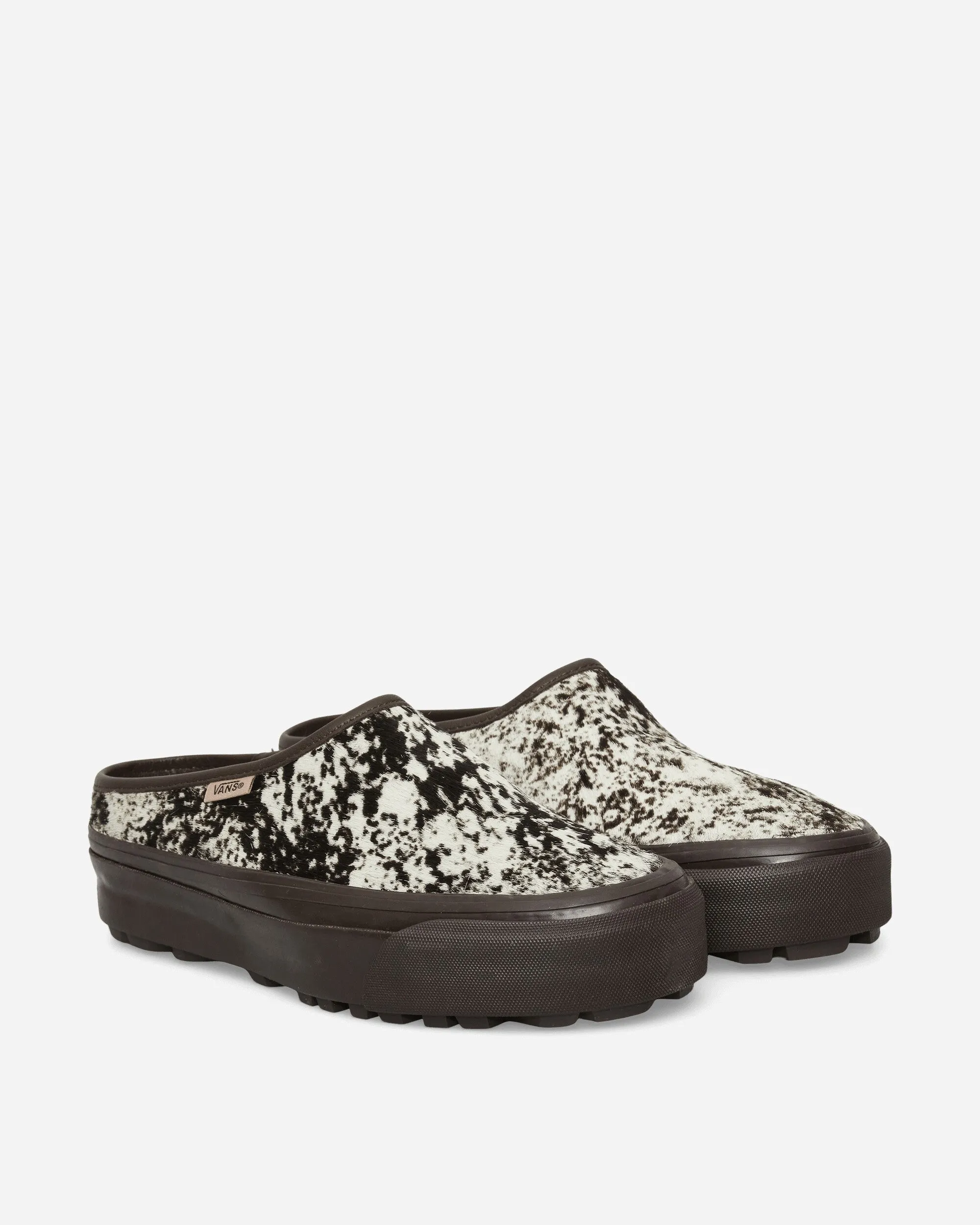 Premium Style 17 Pony Hair Mules Chocolate Plum subtle style