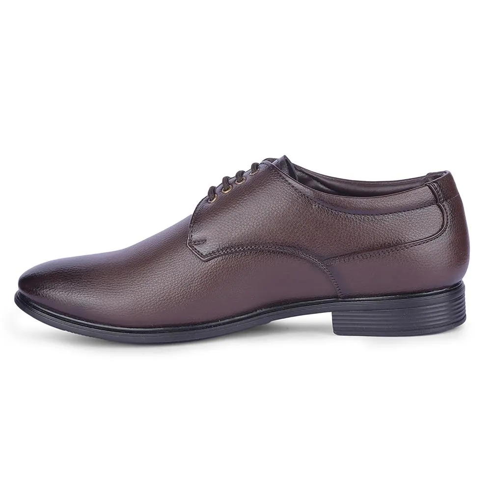 High End Footwear Breathable Step Comfort Fortune By Liberty Mens HIL-5 Brown Formal Lacing Shoes