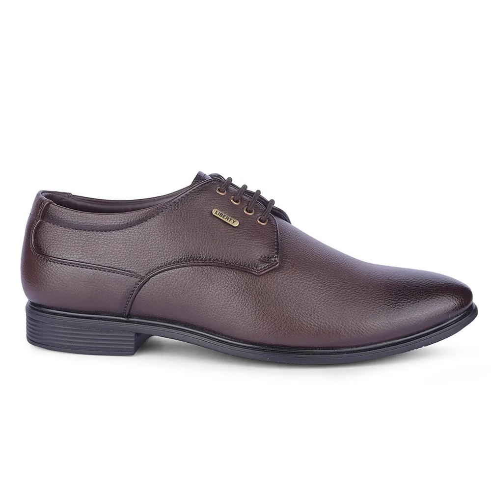 Timeless Design Fortune By Liberty Mens HIL-5 Brown Formal Lacing Shoes