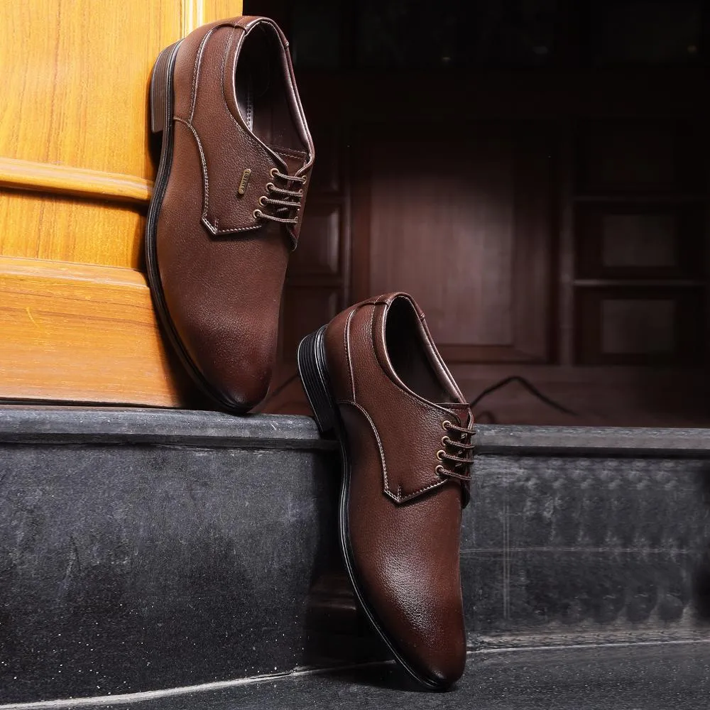 Quick Step Flexible Step Comfort Fortune By Liberty Mens HIL-5 Brown Formal Lacing Shoes