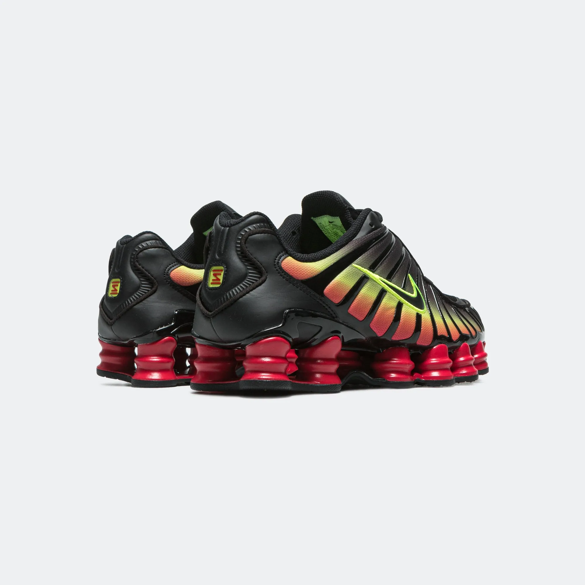 Womens Shox TL - Black/Volt-Fire Red Ventilated Textile Upper