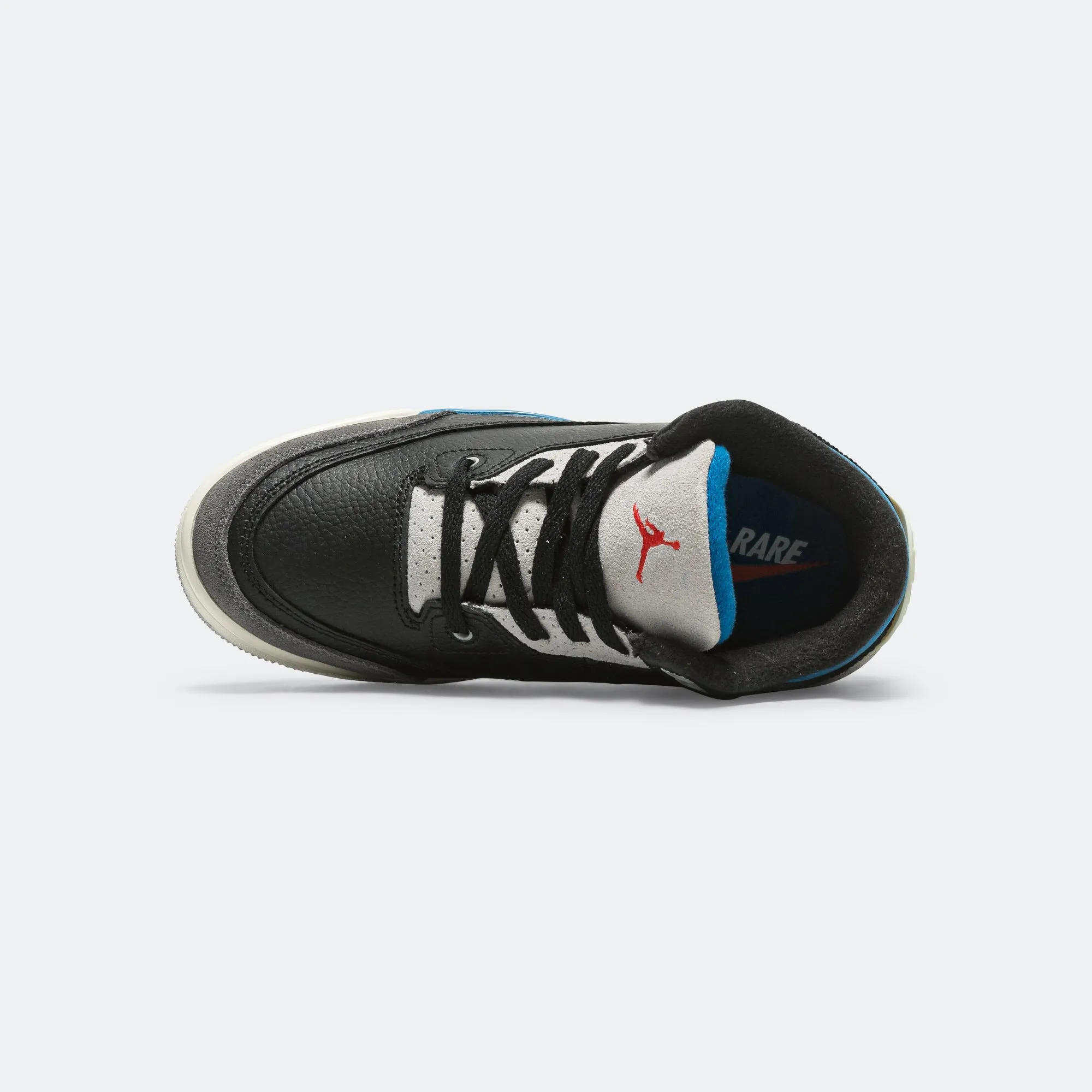 Training Use Lace Secure Jordan 3 Retro (GS) - Black/Chile Red-Neutral Grey