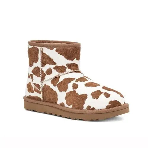 Women's Classic Mini - Cow Print Casual Footwear