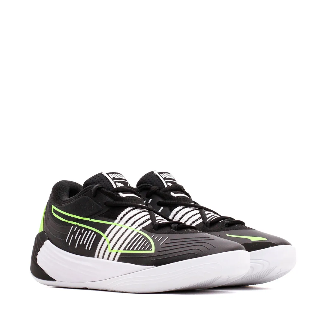 Puma Basketball Men Fusion Nitro Black Green Glare 195587-01 breathable insole
