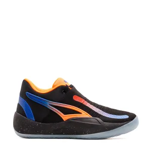 Soft Cushioning Comfortable Heel Counter Puma Basketball Men Rise Nitro RJ Barrett Black Orange Blue 377388-02