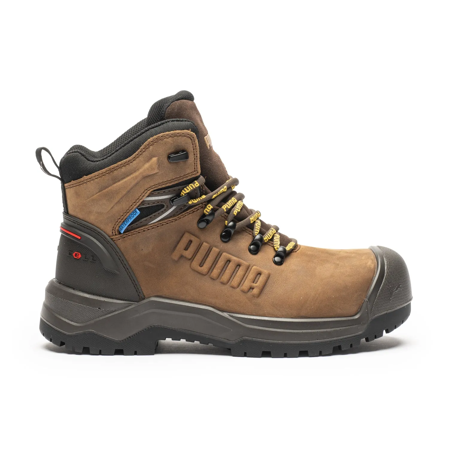 Puma Iron Brown Men's 6" Waterproof Composite Toe Work Boots All Terrain Fit