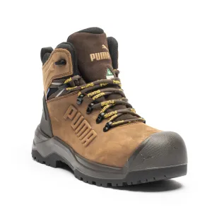 Foot Hugging Dust Guard Puma Iron Brown Men's 6" Waterproof Composite Toe Work Boots