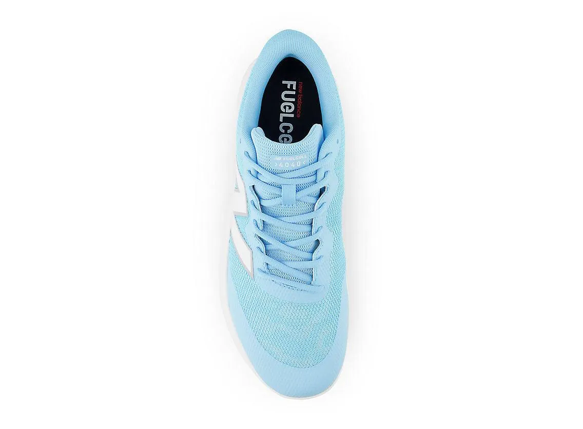 Abrasion resistant Extreme Grip New Balance Men's FuelCell 4040 V7 Turf Baseball Shoes - Sky Blue / White - T4040TC7
