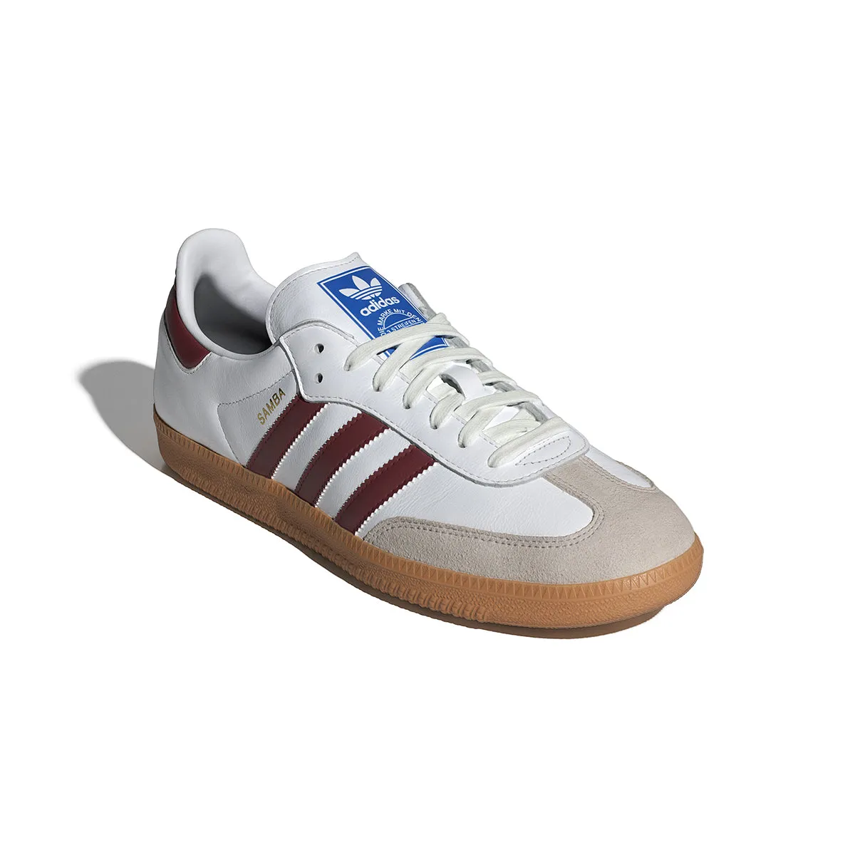 Full Comfort Back friendly Samba OG 'White Collegiate Burgundy'