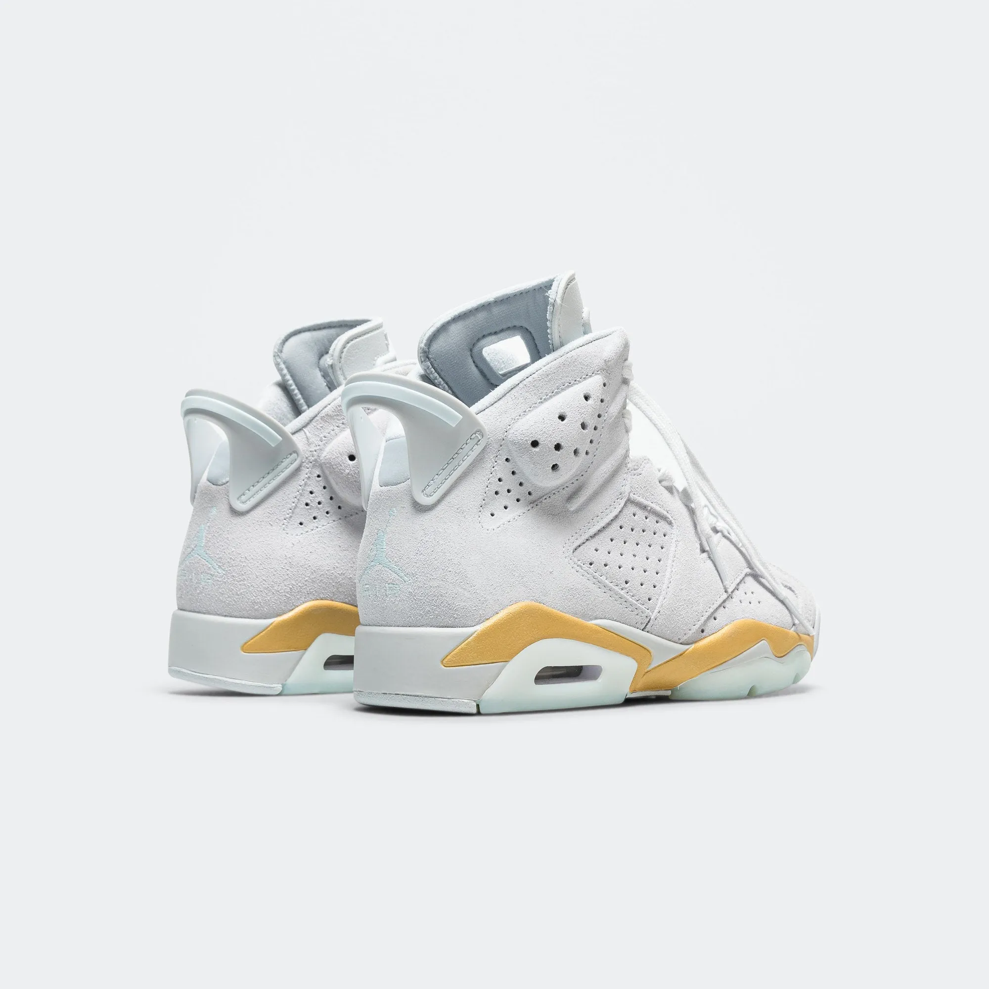 Light Control All-Day Ease Womens Air Jordan 6 Retro - Pure Platinum/Glacier Blue-Metallic Gold