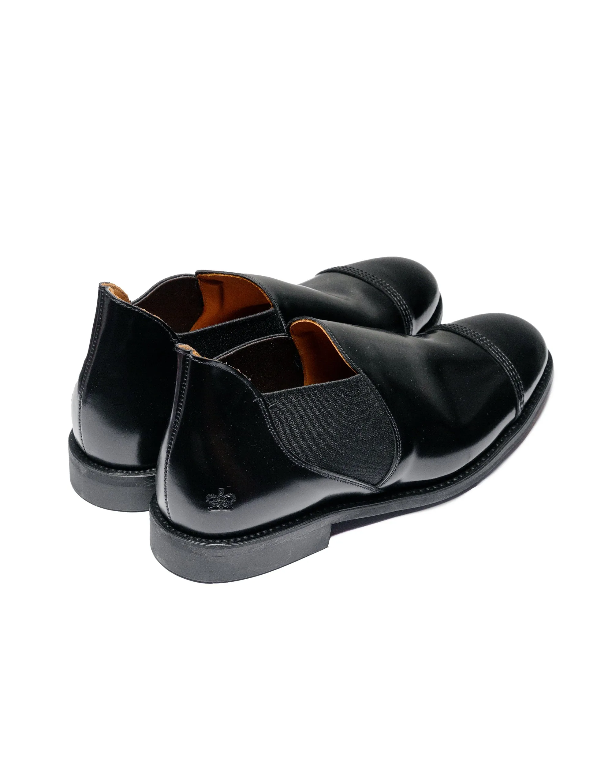 Sanders 1619B Military Cap Toe Short Chelsea Black Minimal Comfort