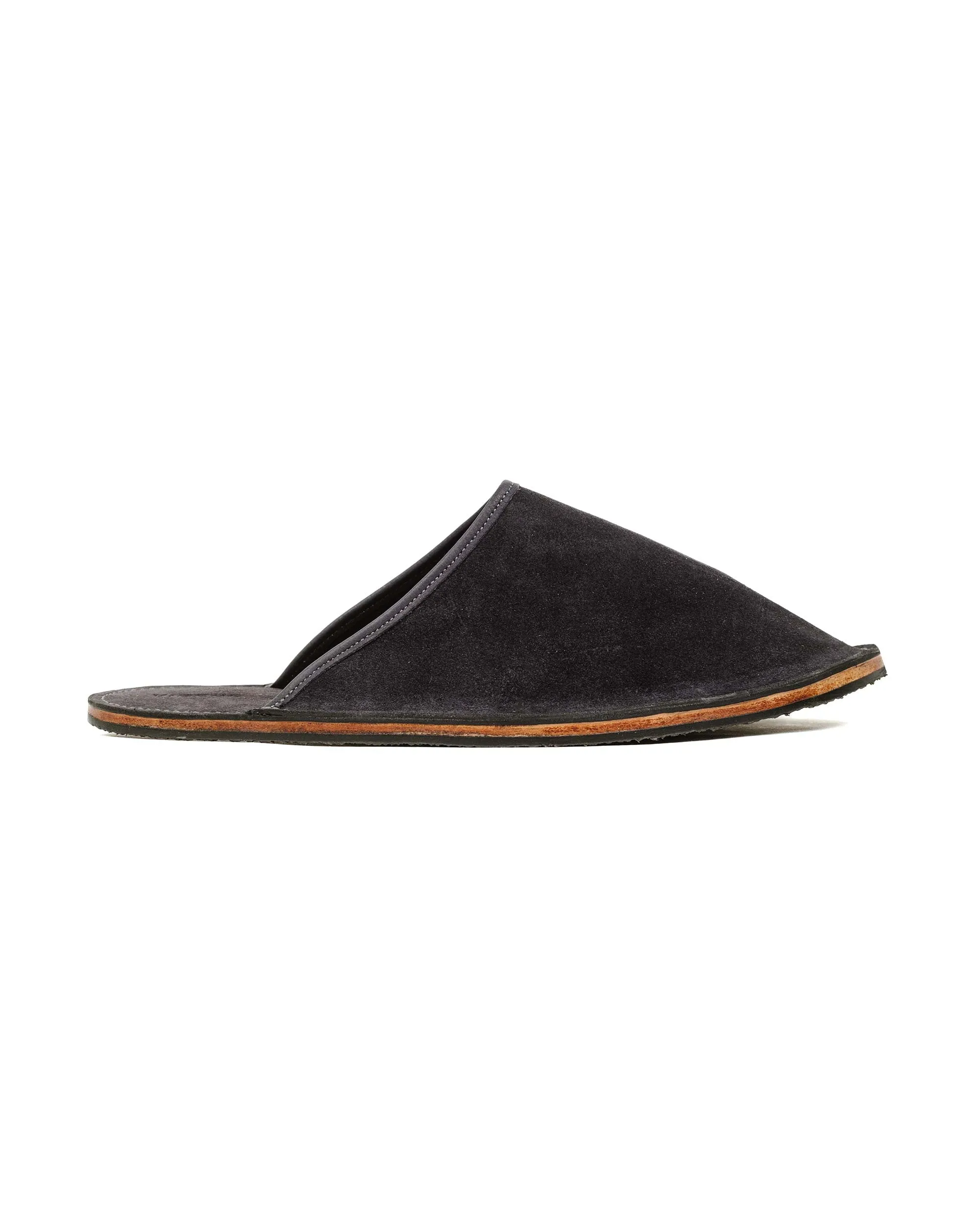 Viberg Slide Storm Grey Janus Calf Suede Durable   construction