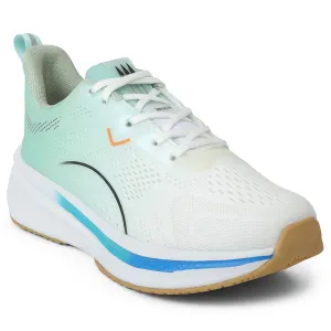 Leap7x Sea Green Sports Lacing Running Shoes For Men PACIFIC-1E By Liberty toe spacer Supportive Base
