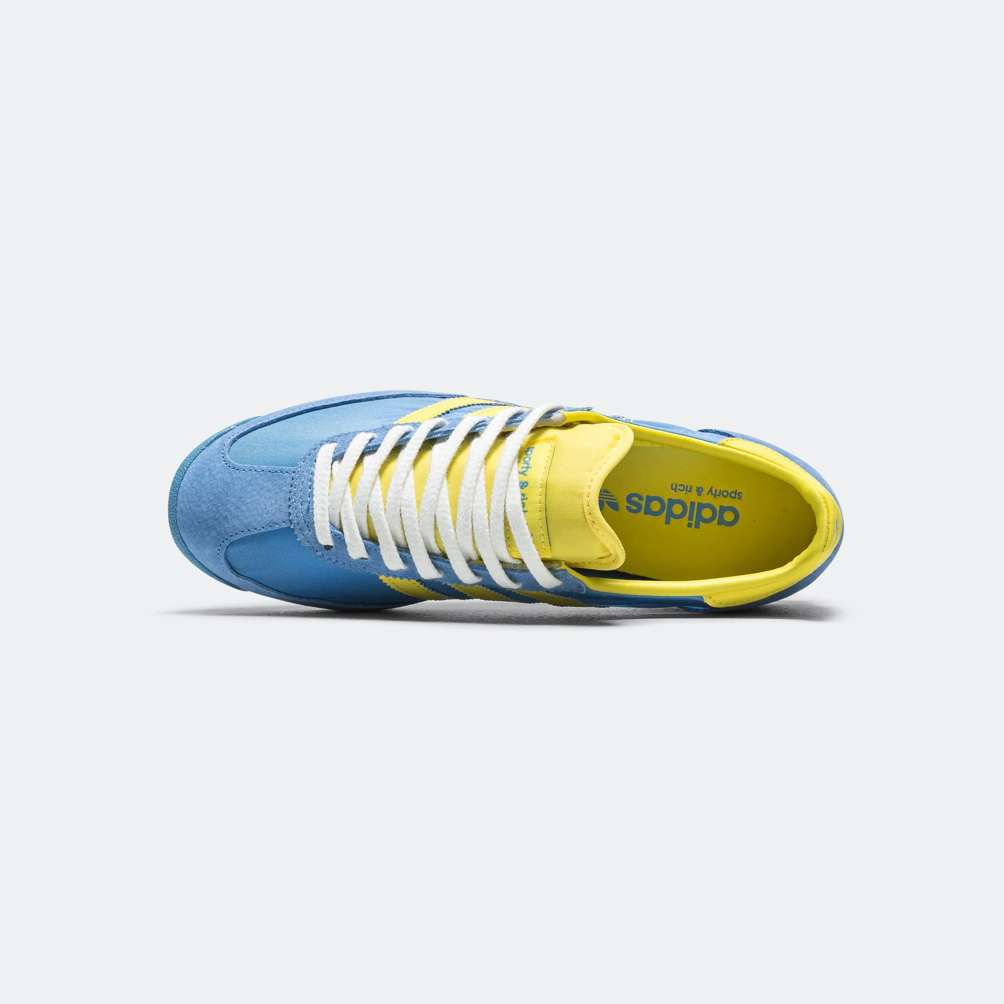 Womens SL72 x Sporty & Rich - Real Blue/Light Yellow-Footwear White Adaptive Lacing System