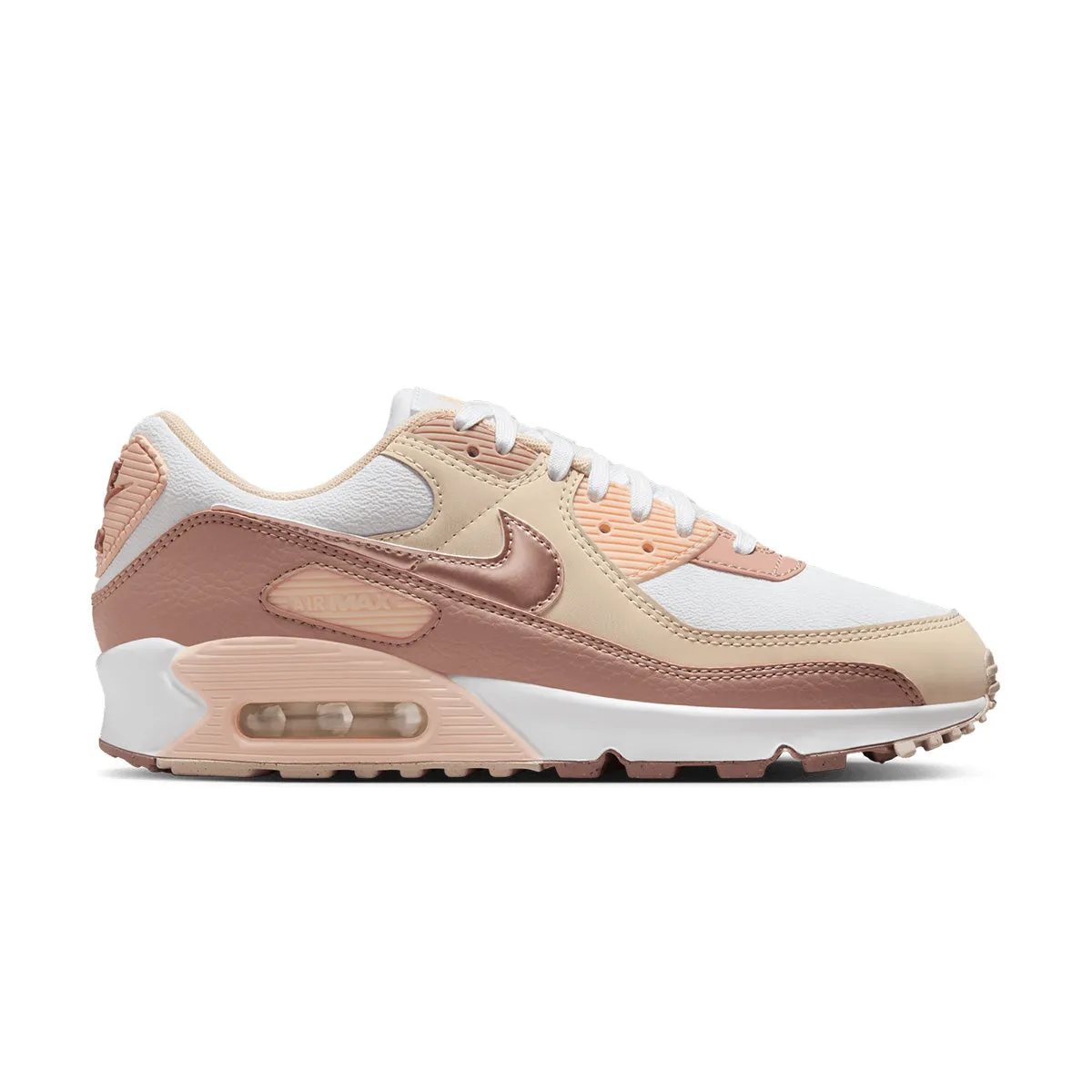 Bold Outsole Geometry Wmns Air Max 90 Nn Prm 'Velvet Brown Particle Pink'