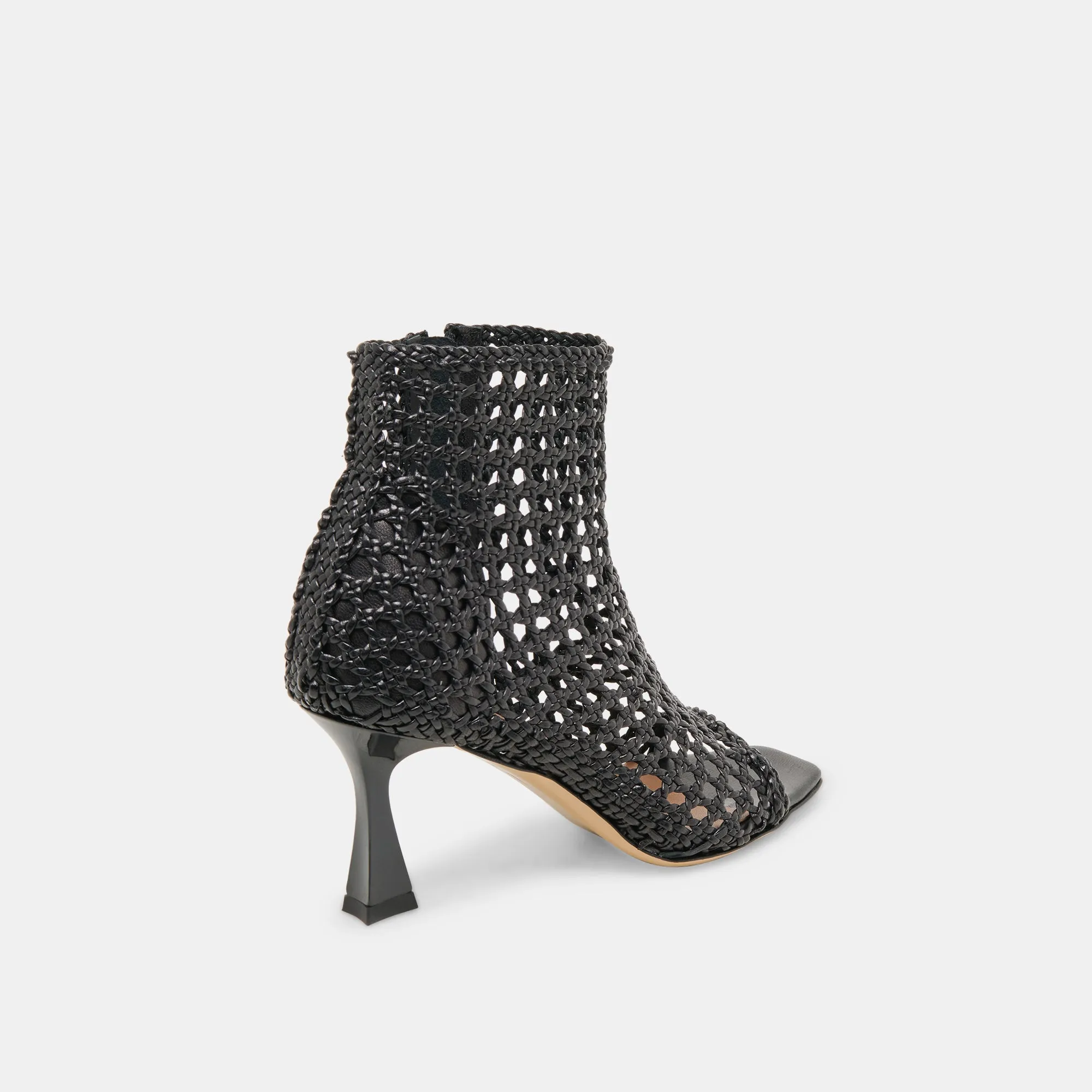 Mesh QUIN HEELS BLACK WOVEN LEATHER
