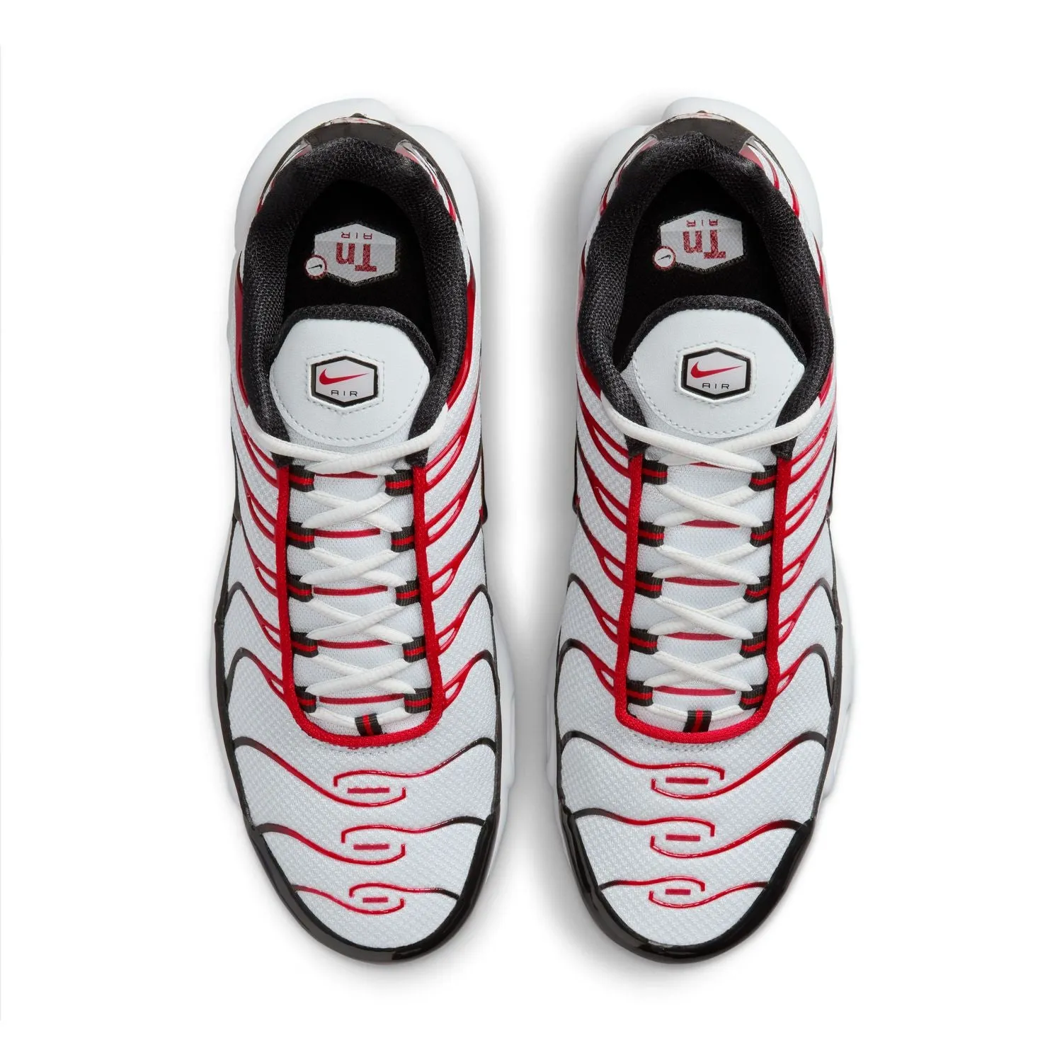 Air Max Plus 'White Black University Red' Heat Sealed Seams Long Lasting Support