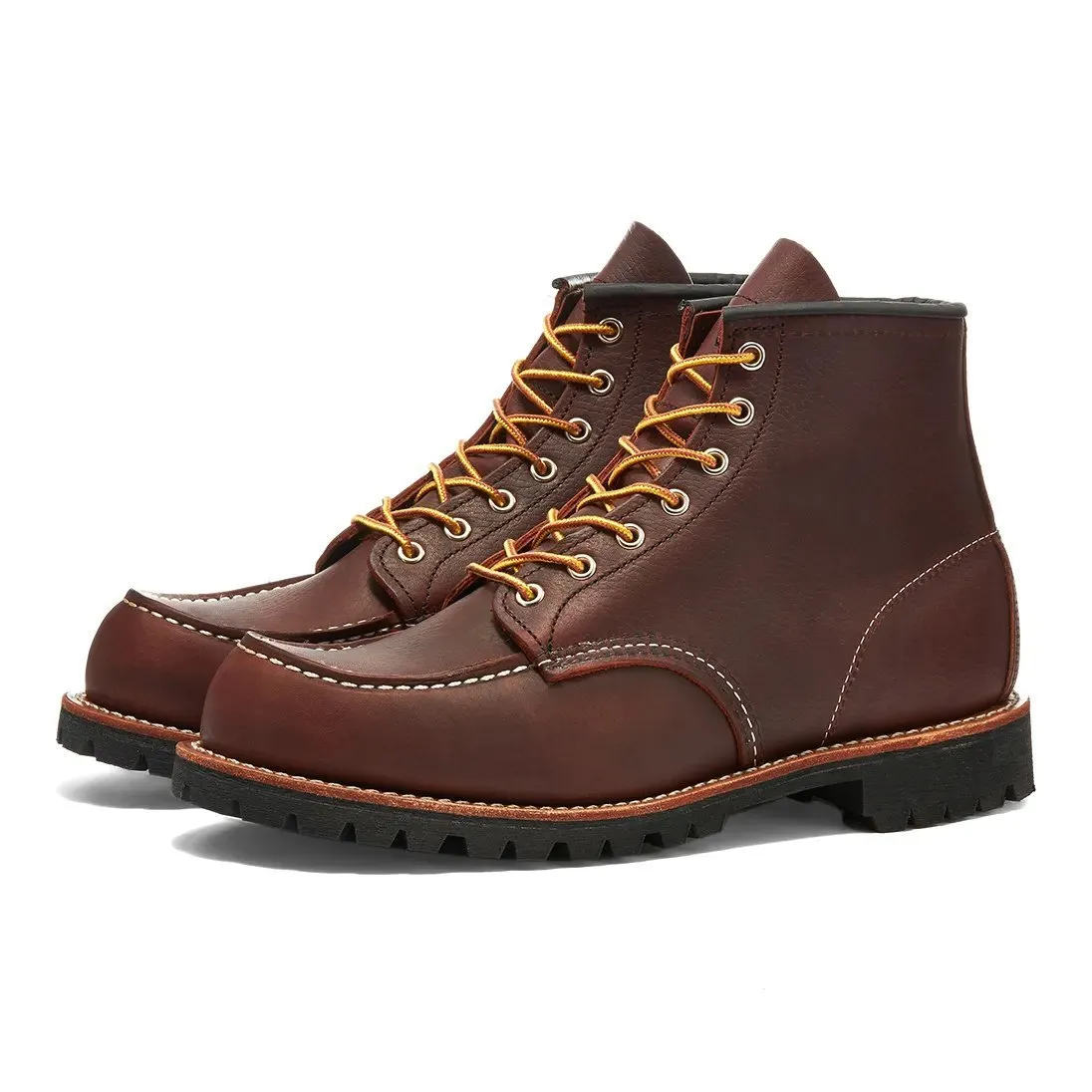 Red Wing Men's Roughneck 8146 Classic Moc Briar Brown Leather Light Liner Foot Control