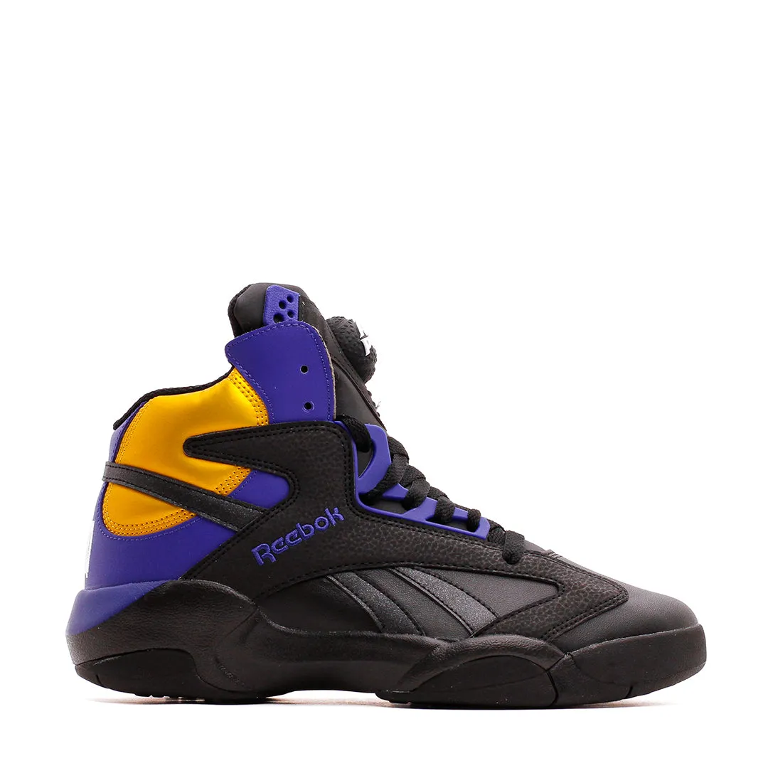 Reebok Basketball Men Shaq Attaq Black Pump Gold Lakers GY7127 Abrasion Resistant Material