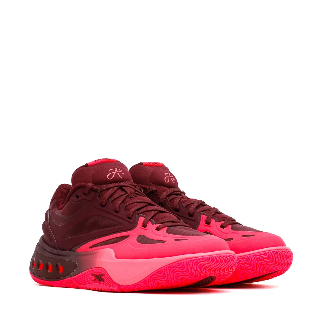 Reebok Basketball x Angel Reese Unisex Engine A Black Cherry Pink Blast 100230673 Abrasion Resistant Toe Cap Slip On Design