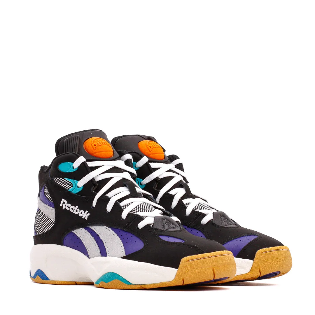 Reebok Classic Basketball Men ATR Pump Vertical Black Purple 100074933 Elasticated Multi Layer Foam