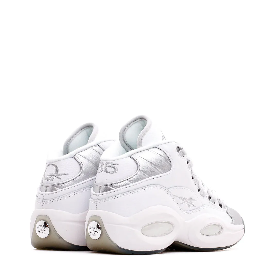 Abrasion resistant Reebok Classics Basketball Junior Question Mid Allen Iverson White Silver GX3983