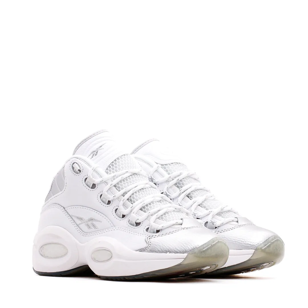 Knit Fabric Technology Comfort Fit Insole Reebok Classics Basketball Junior Question Mid Allen Iverson White Silver GX3983