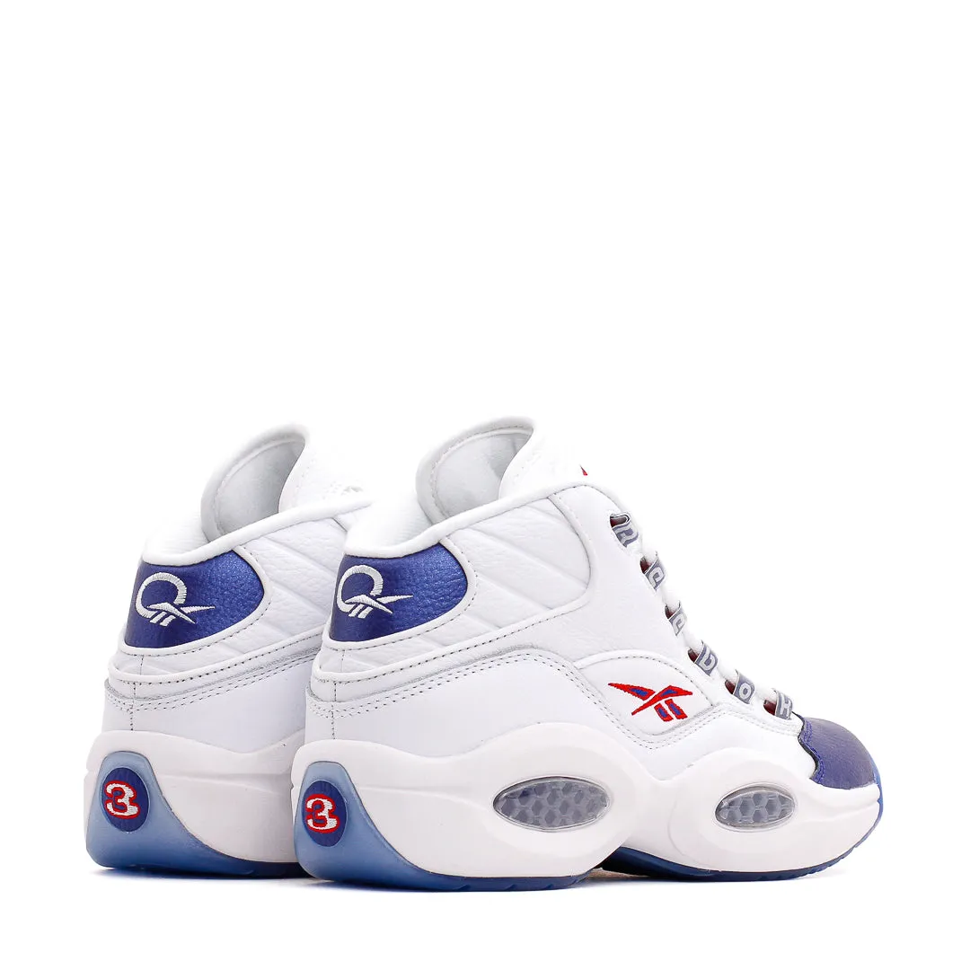 Reebok Classics Basketball Men Question Mid Allen Iverson Blue Toe GX0227 Contoured Footbed Support WaterResistant