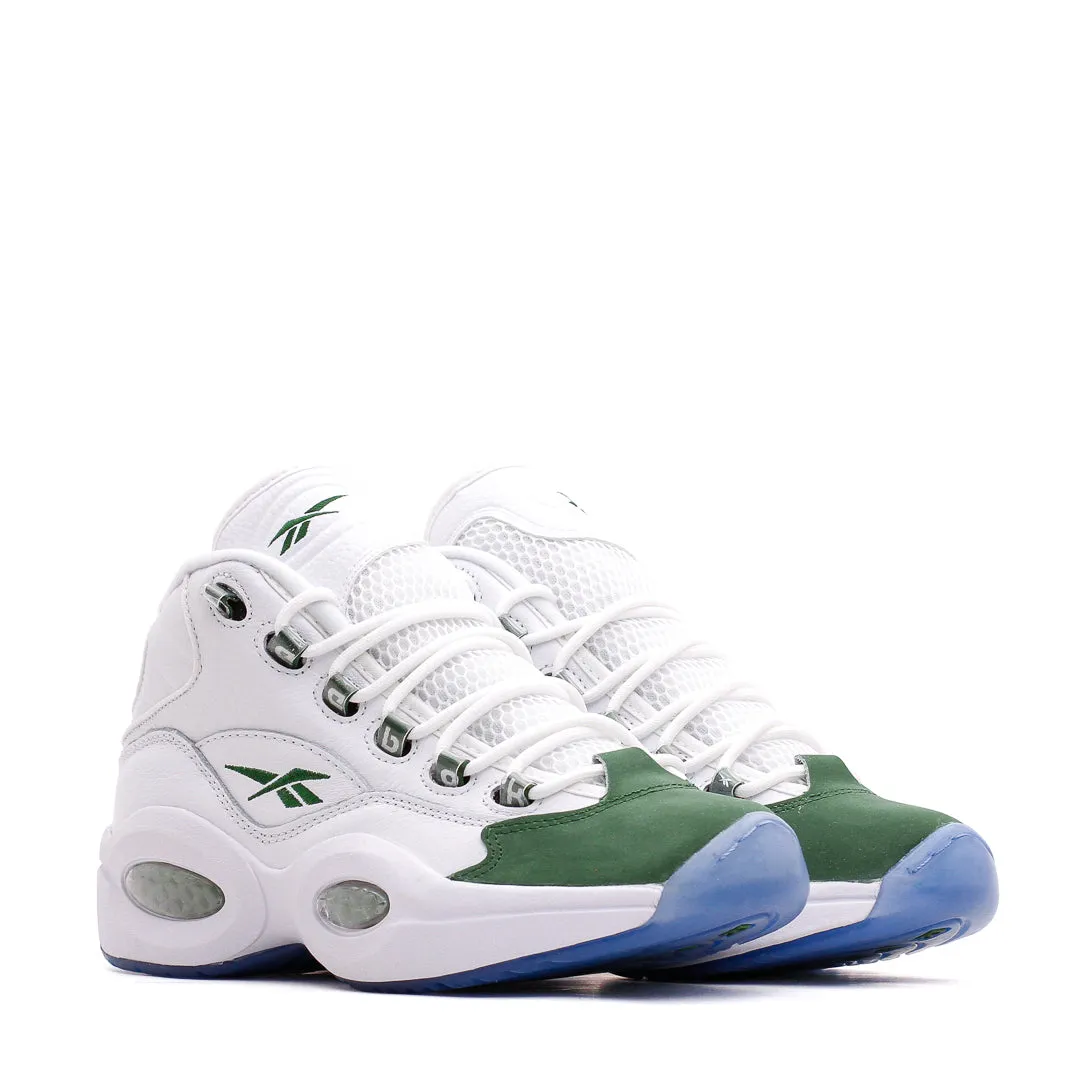 Reebok Classics Basketball Men Question Mid Allen Iverson White Green ID6690 Multi Directional Flex Customizable Fit Options
