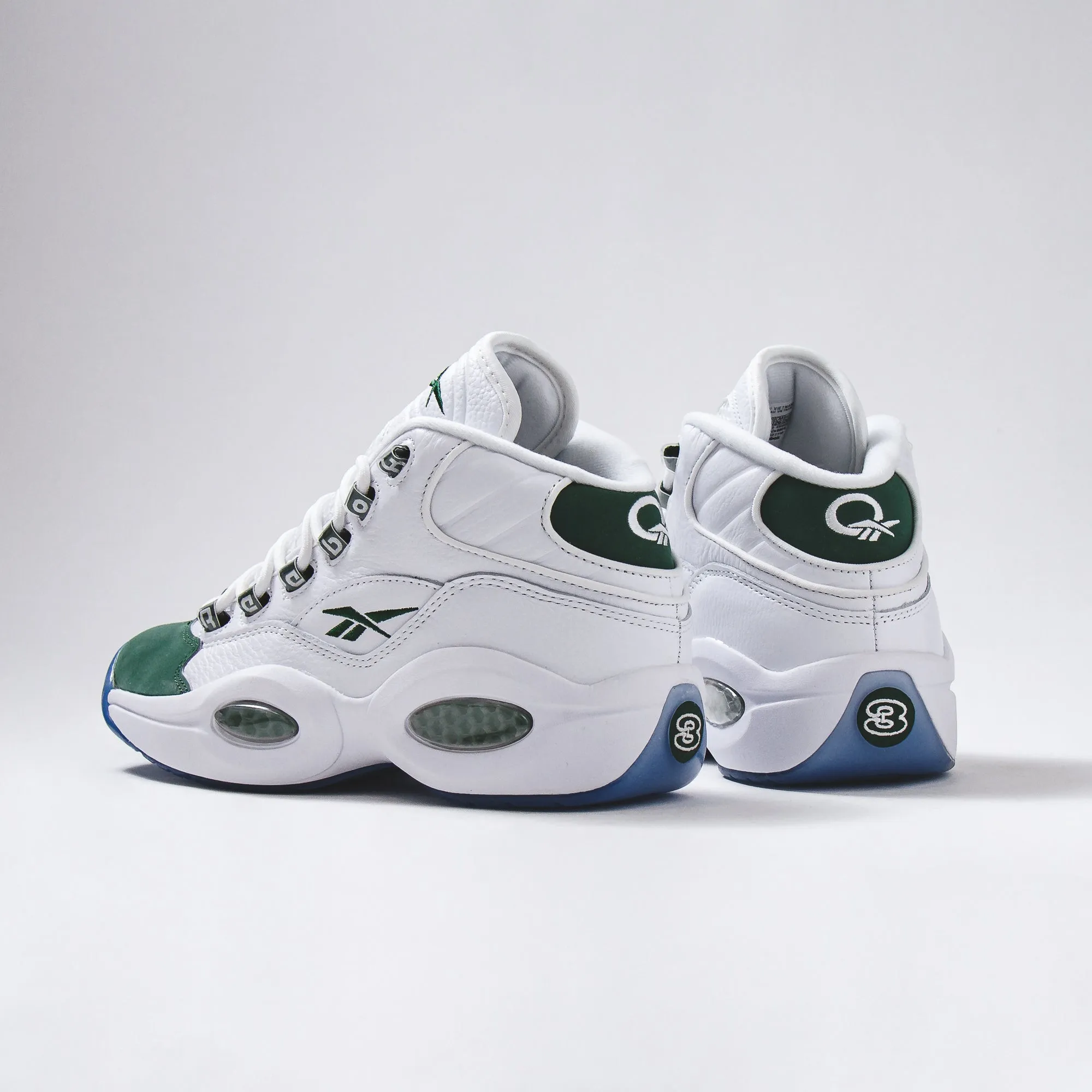 Reebok Classics Basketball Men Question Mid Allen Iverson White Green ID6690 Eva Midsole