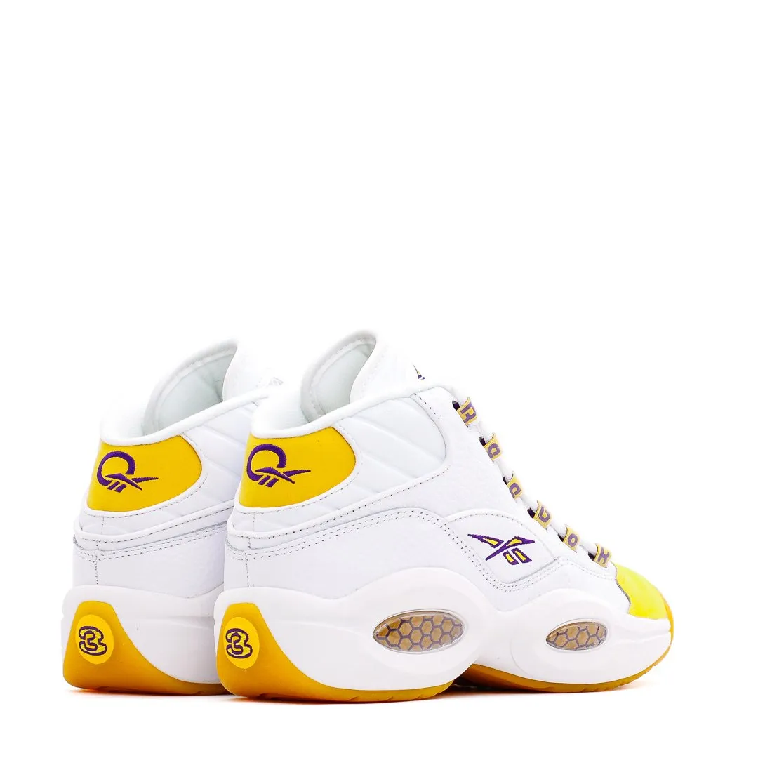 Reebok Classics Basketball Men Question Mid Allen Iverson Yellow Toe Core FX4278 Rotational Traction Ultra Lightweight Design