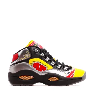 Reebok Classics Basketball Men x Power Rangers Question Mid Allen Iverson Black Silver Red GY0590 Perforated Inner Lining Micro Grip Texture