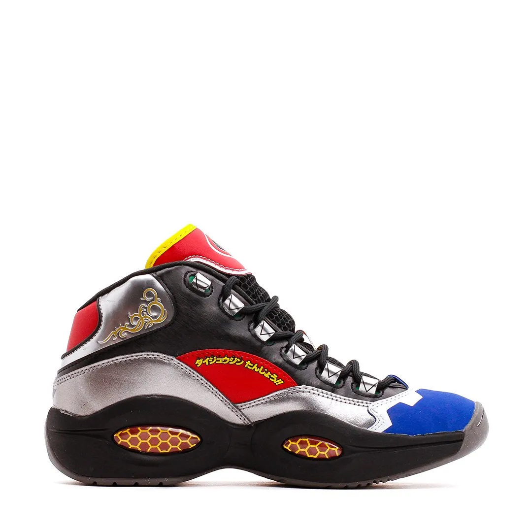 Responsive Rebound Tech Reebok Classics Basketball Men x Power Rangers Question Mid Allen Iverson Black Silver Red GY0590
