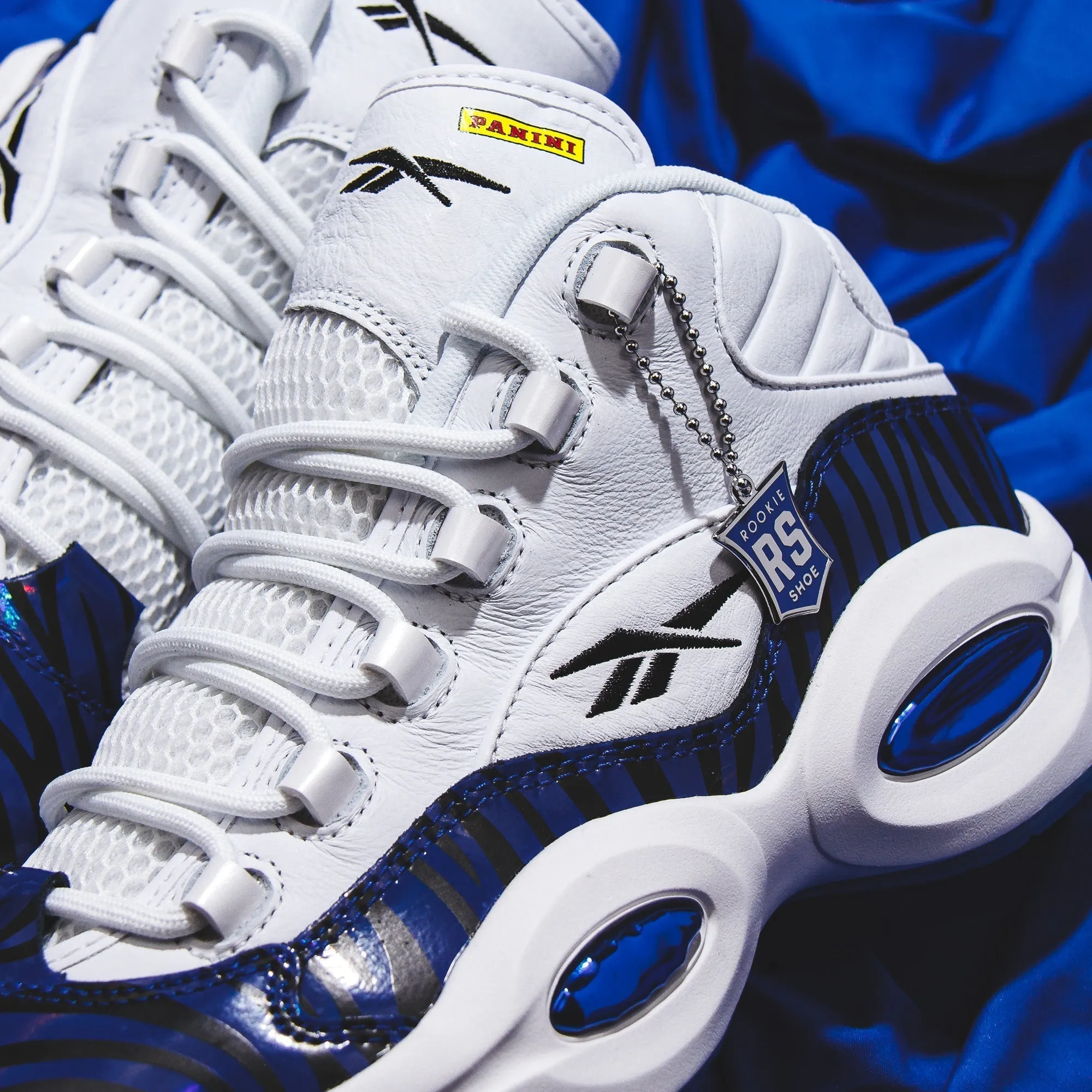 Reebok Classics x Panini Basketball Men Question Mid Allen Iverson White HQ1097 Breathable Perforation Zones