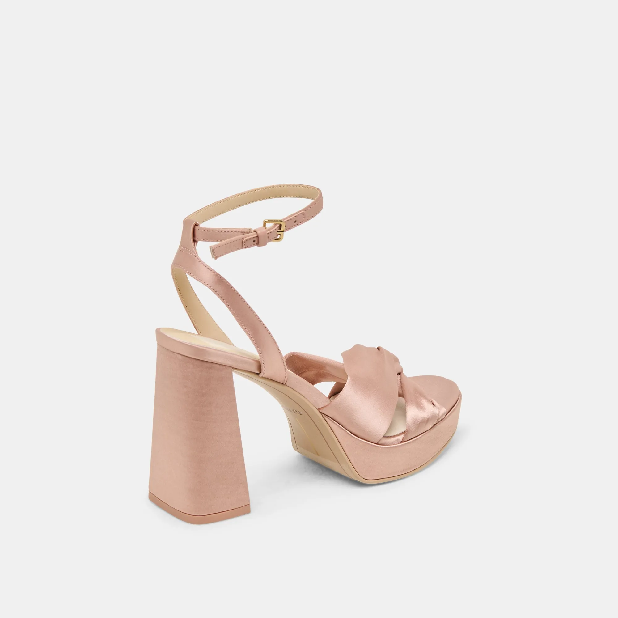 Luxury Dress Shoes PARLO HEELS BLUSH SATIN