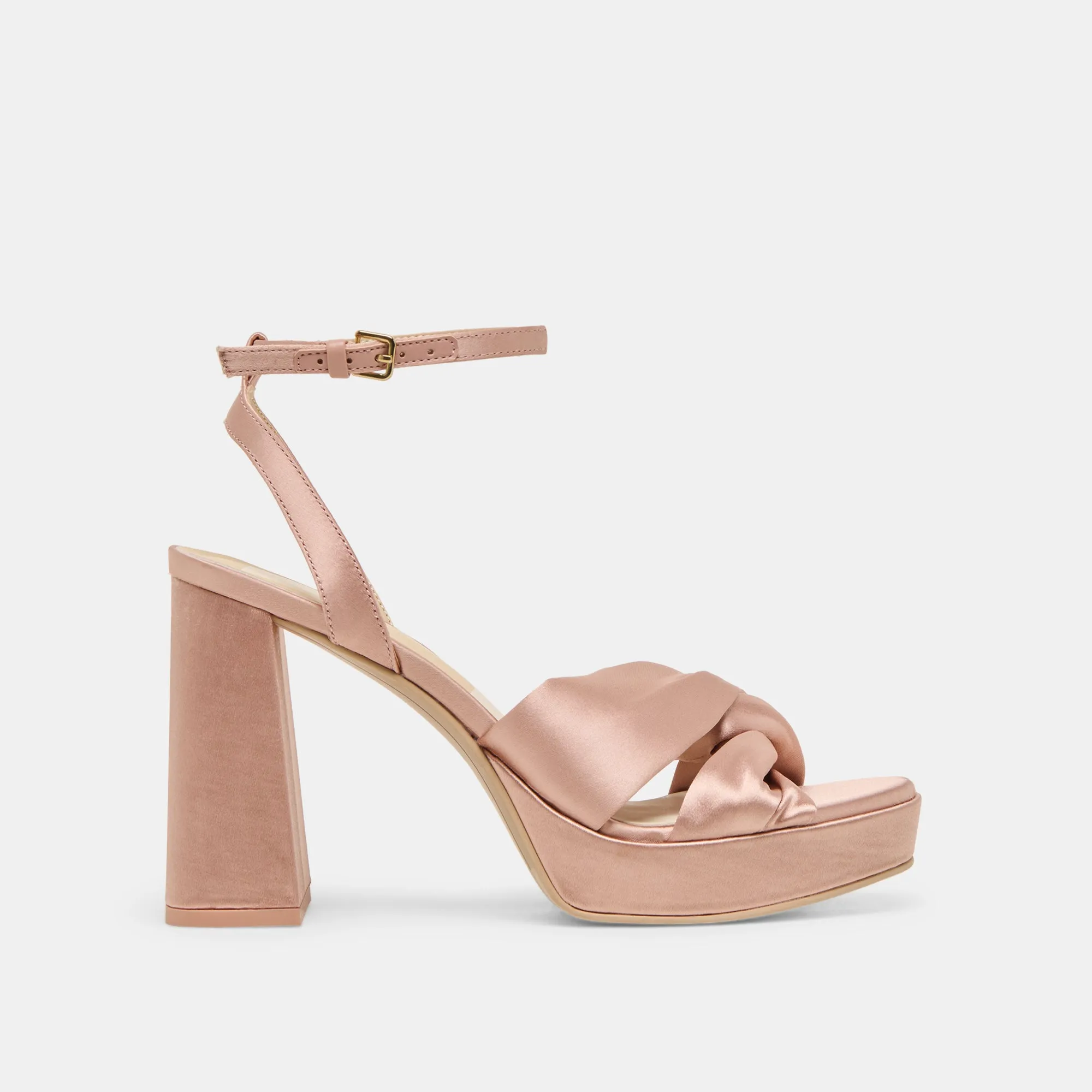 PARLO HEELS BLUSH SATIN Evening Heels mesh construction