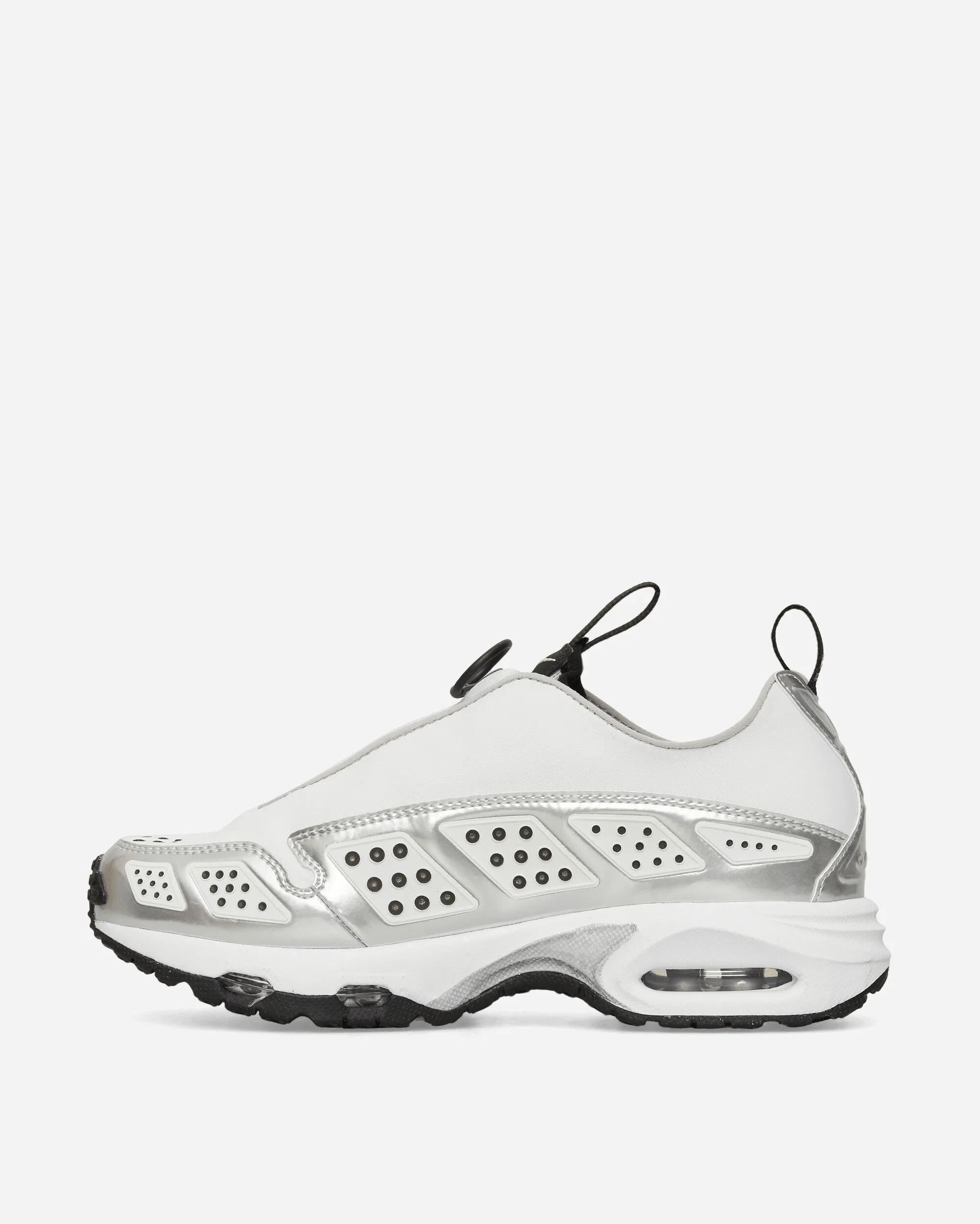 Outdoors Ready Comfortable Fitment Women's Air Max SNDR Sneakers White / Black / Metallic Silver