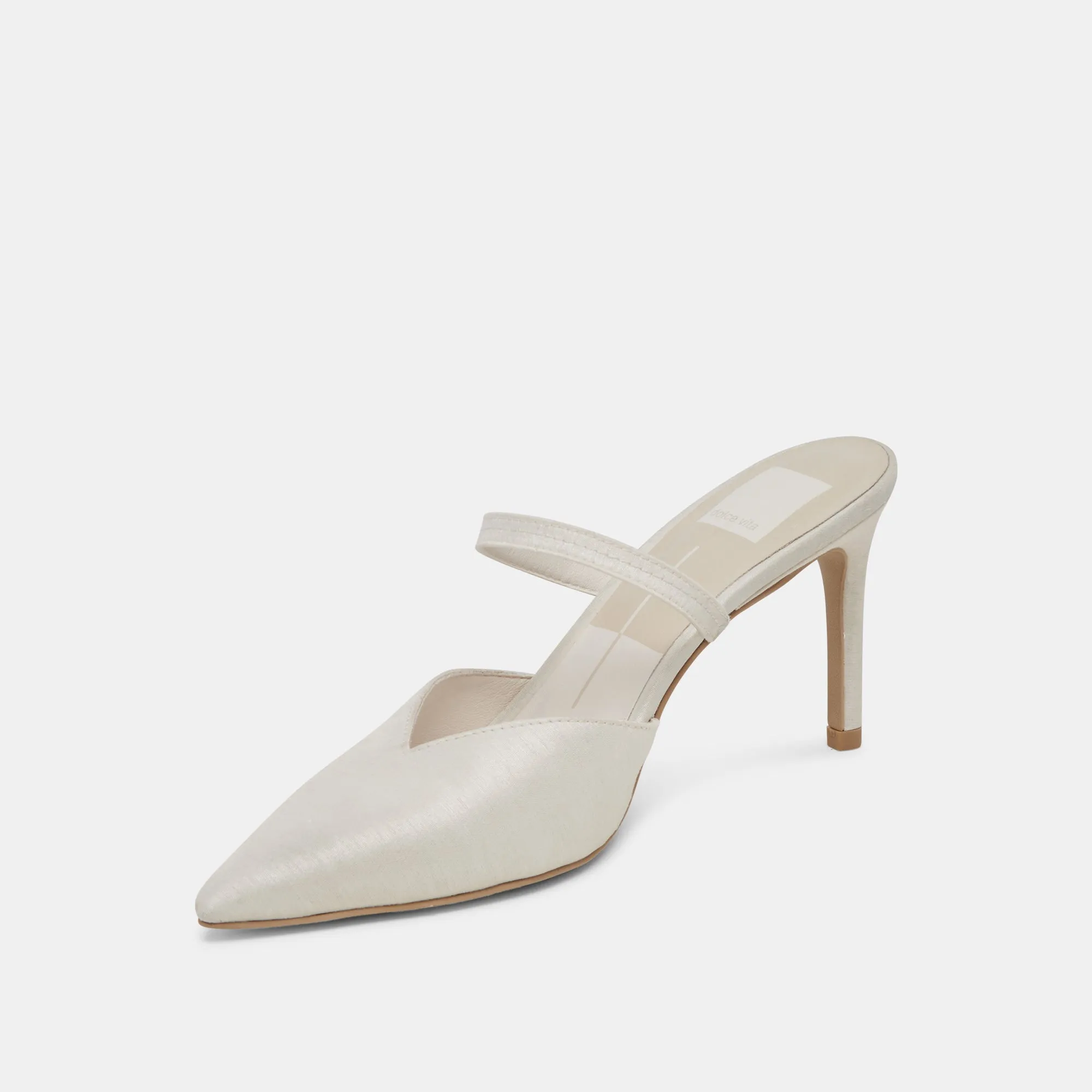 KANIKA HEELS IVORY SATIN Comfortable Shoes Platform Booties