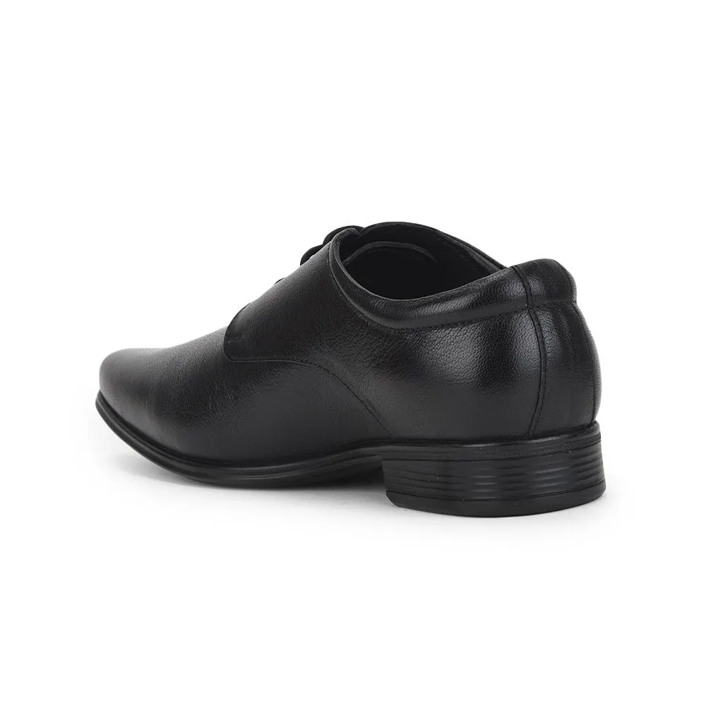 Fortune (Black) Formal Lace Up Derby Shoes For Men Uvl-305 By Liberty Quick Fit