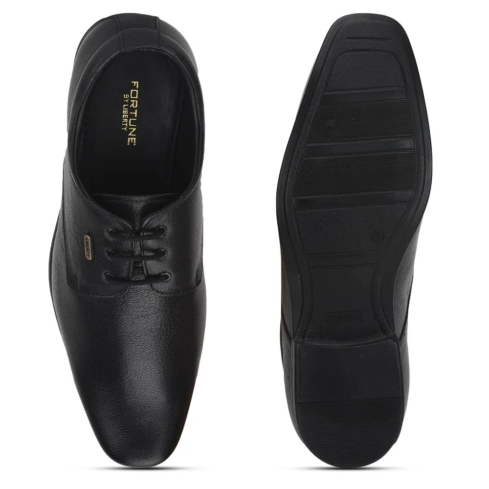 Gentle Office Comfort Fortune (Black) Formal Lace Up Derby Shoes For Men Uvl-305 By Liberty
