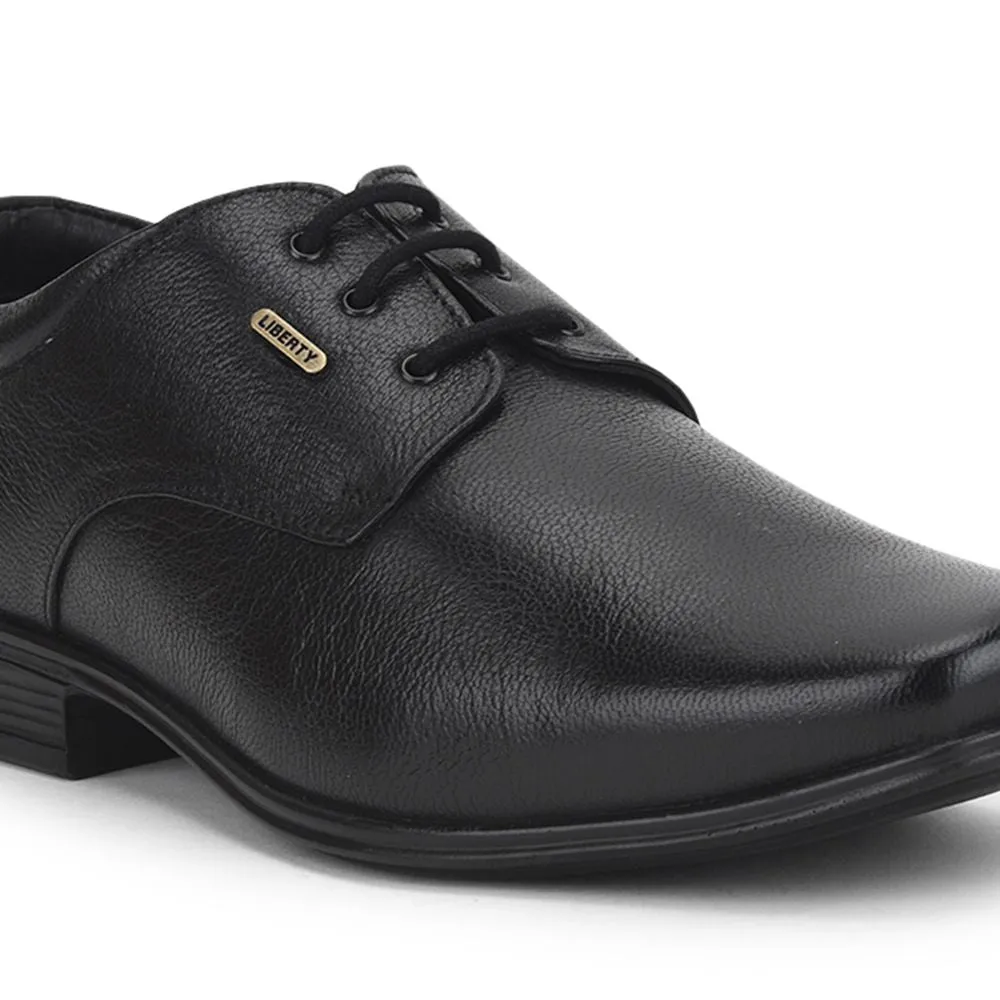Fortune (Black) Formal Lace Up Derby Shoes For Men Uvl-305 By Liberty Lightweight Walking Comfort Breathable Option