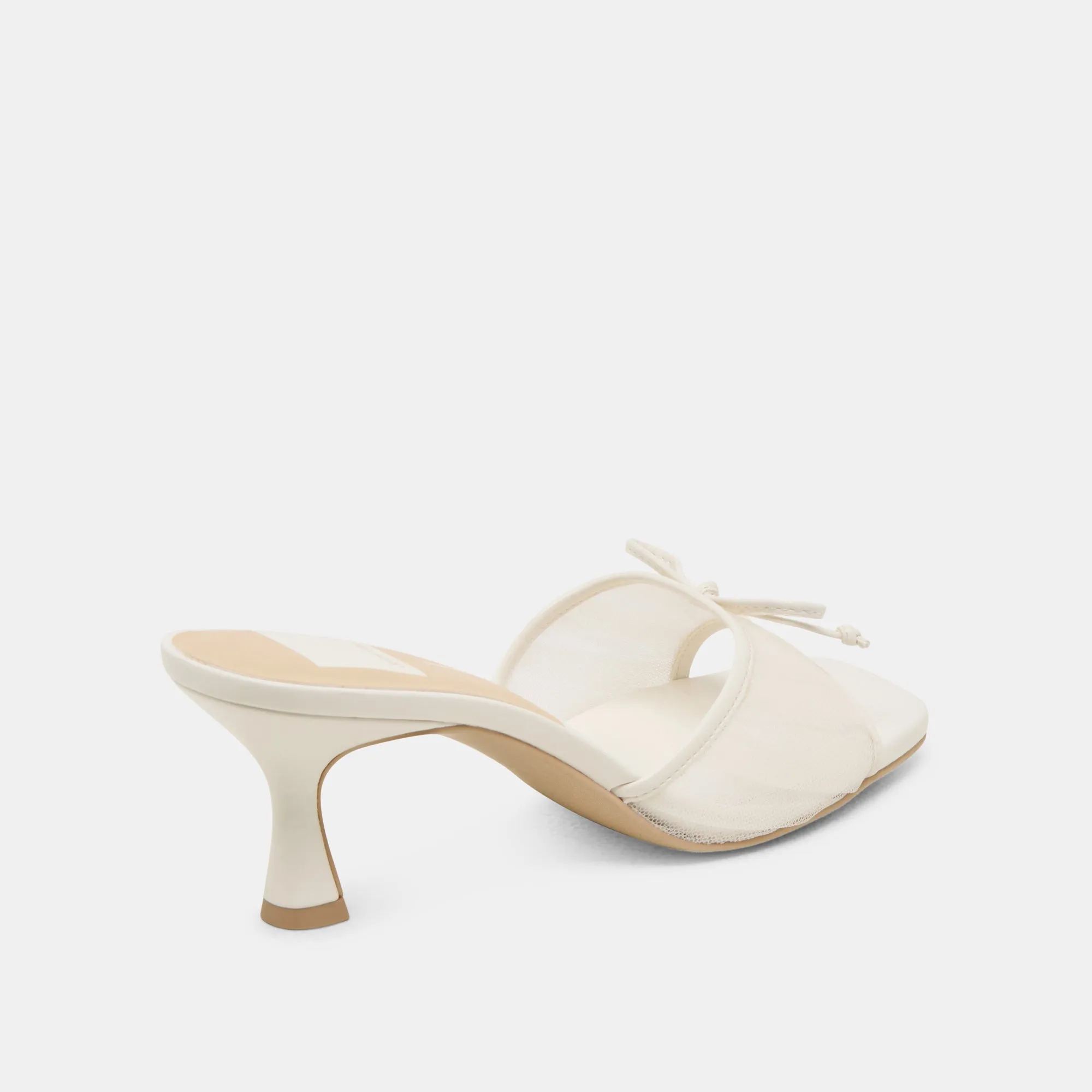 GALEN HEELS WHITE TULLE Comfortable to wear Fashion Trends