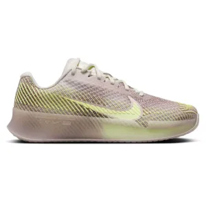 Anti Abrasion Nike Court Air Zoom Vapor 11 Premium Women Hard Court Tennis Shoes - Phantom/Barely Volt-Platinum Violet