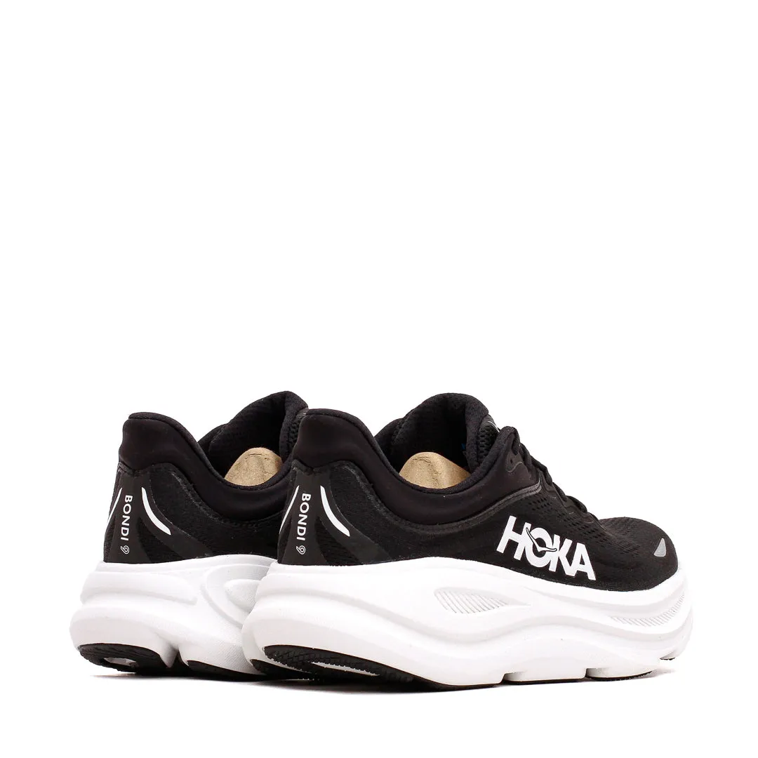 Hoka One One Men Bondi 9 Black White 1162011-BWHT Shock Absorbing