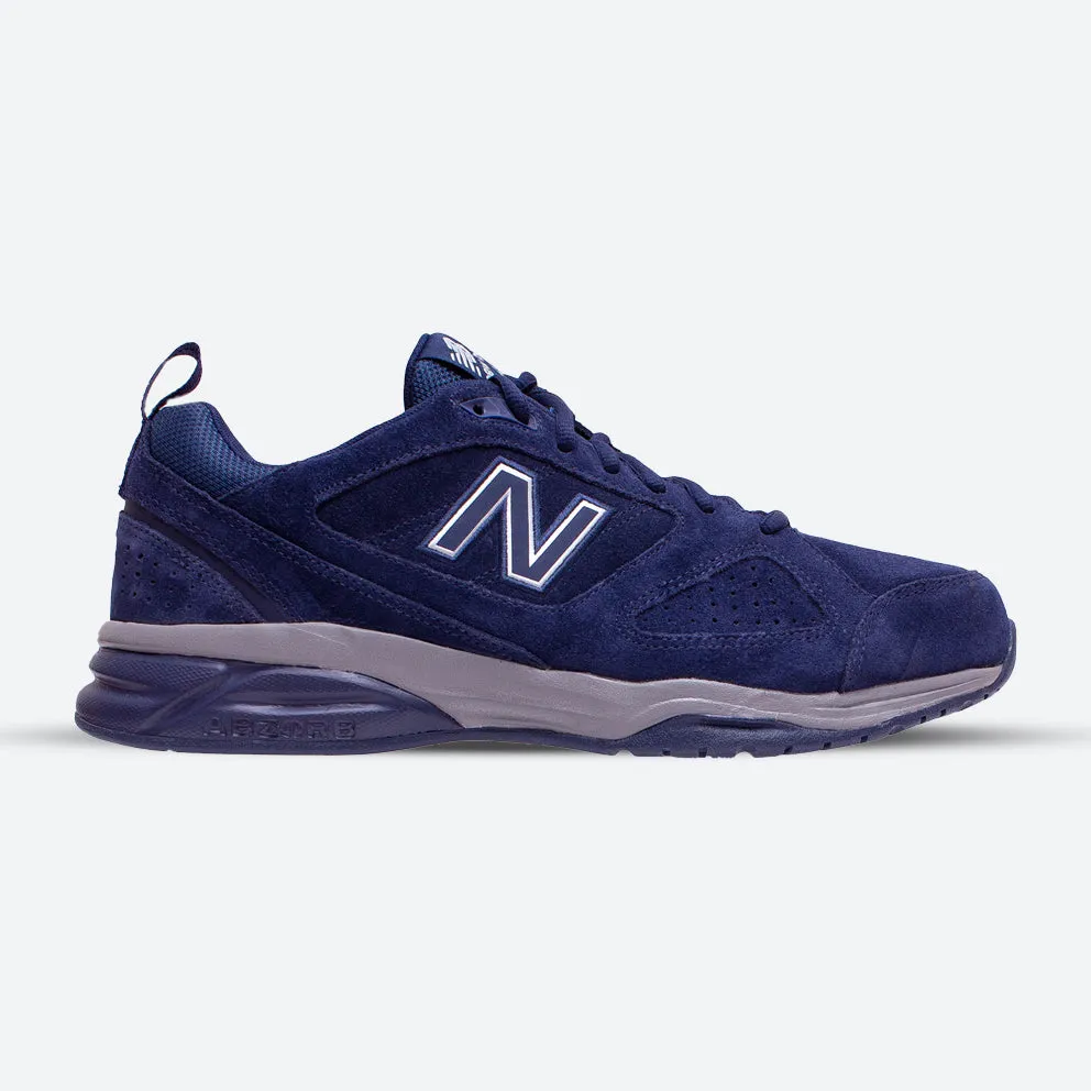 Street Comfort Mens New Balance Wide Fit MX624V4 Navy Sneakers