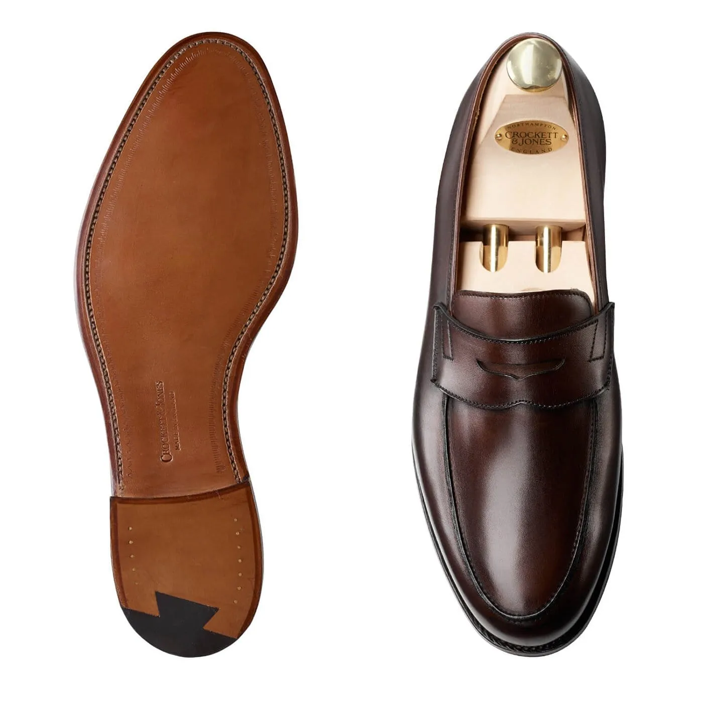 Stylish Support Grantham 2 Dark Brown Burnished Calf
